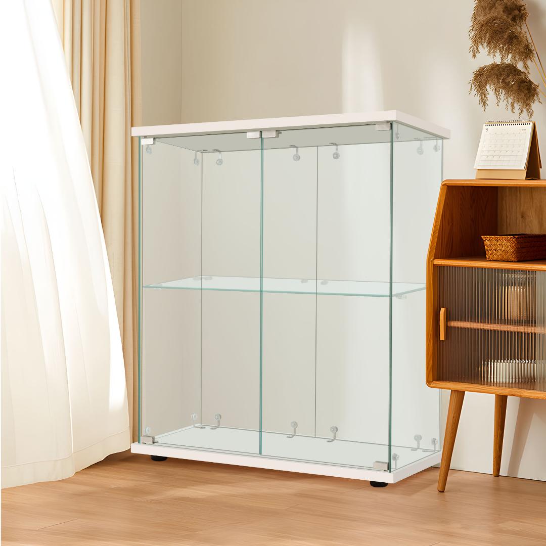 幅80.5×奥行36.5×高さ86cm コレクションケース 両扉タイプ 2段