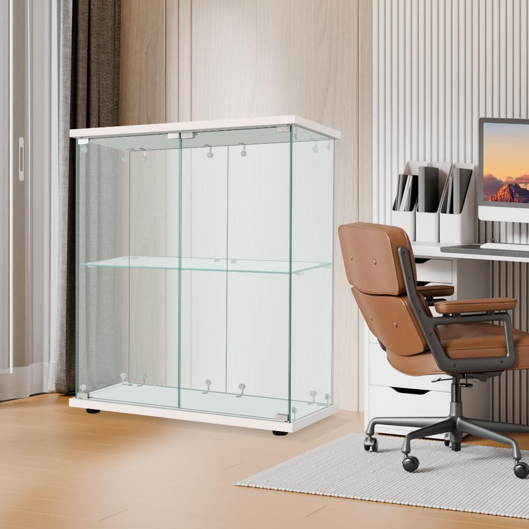 幅80.5×奥行36.5×高さ86cm コレクションケース 両扉タイプ 2段