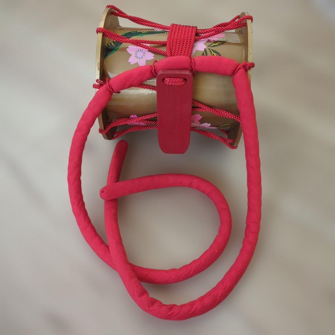 日本舞踊　小道具　金鞨鼓（きんかっこ）と振り鼓（ふりつづみ）のセット