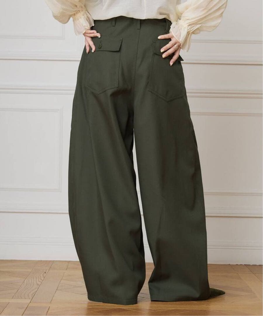 IENA LA BOUCLE ブライトギャバイージーバルーンパンツ