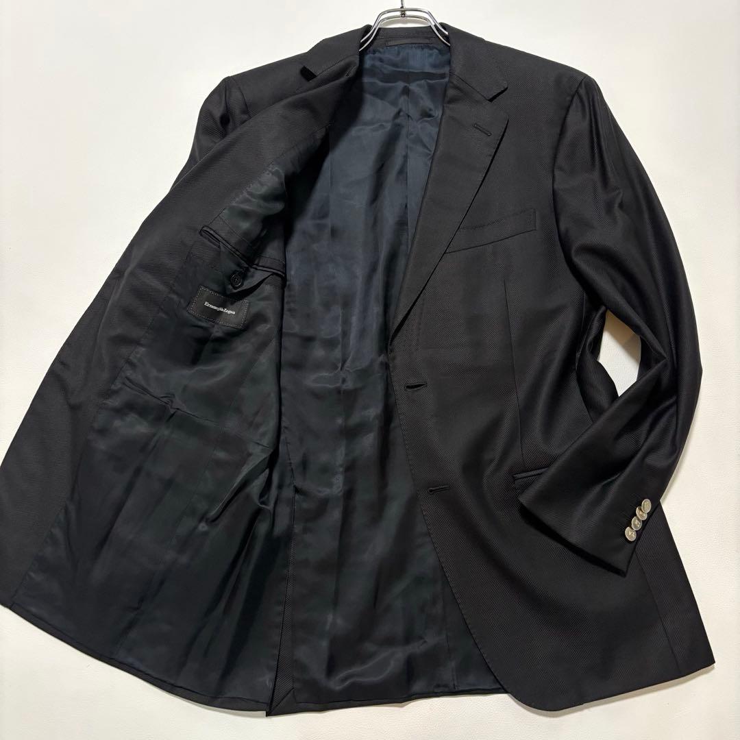美品 エルメネジルドゼニア[カシミヤシルク XL 銀ボタン]テーラードジャケット