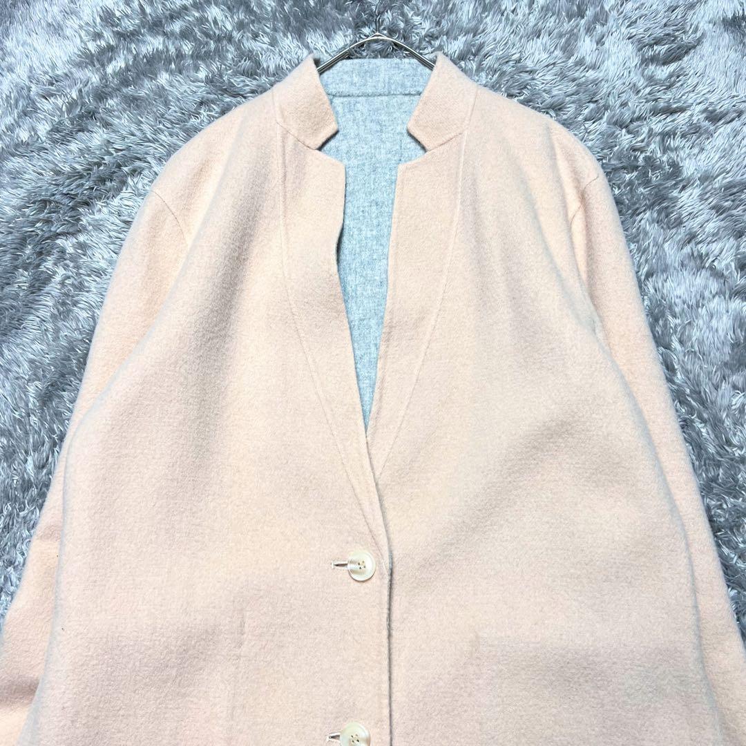 セオリー　現行　リバーシブル チェスターコート　グレー　ネイビー　S 美品