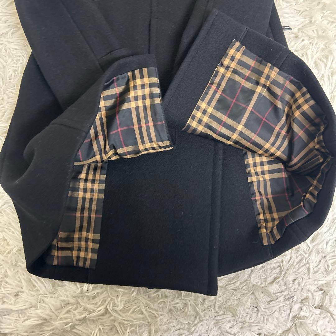 極美品！バーバリーブルーレーベル ピーコート　ノバチェック　ロング　36