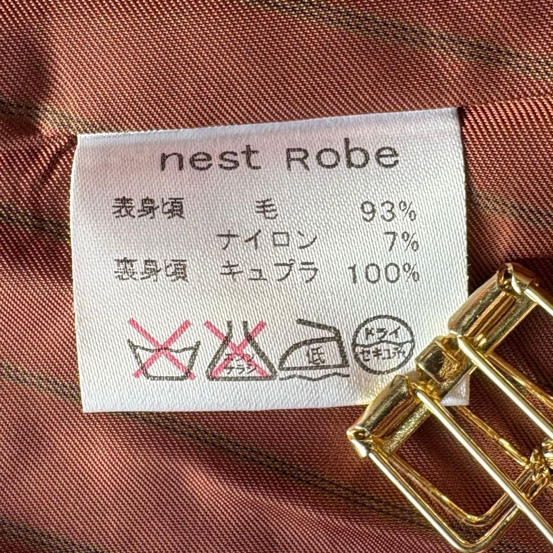 nest Robe ウール ポンチョ ケープコート ブラウン系 日本製 フリー