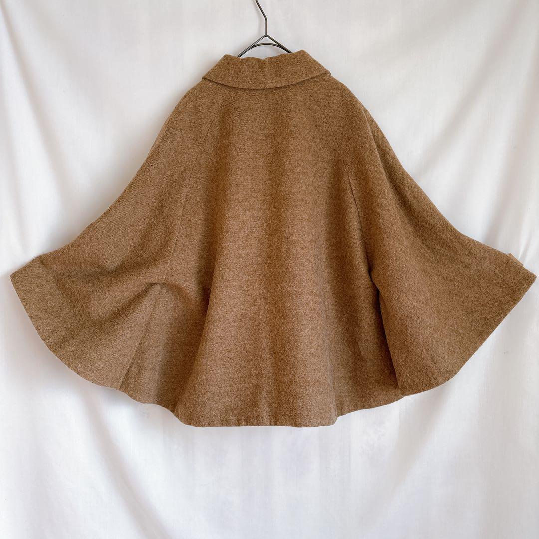 nest Robe ウール ポンチョ ケープコート ブラウン系 日本製 フリー