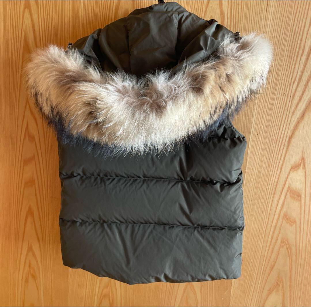 【美品】カーキ　ダウンベスト　ウールリッチ　S