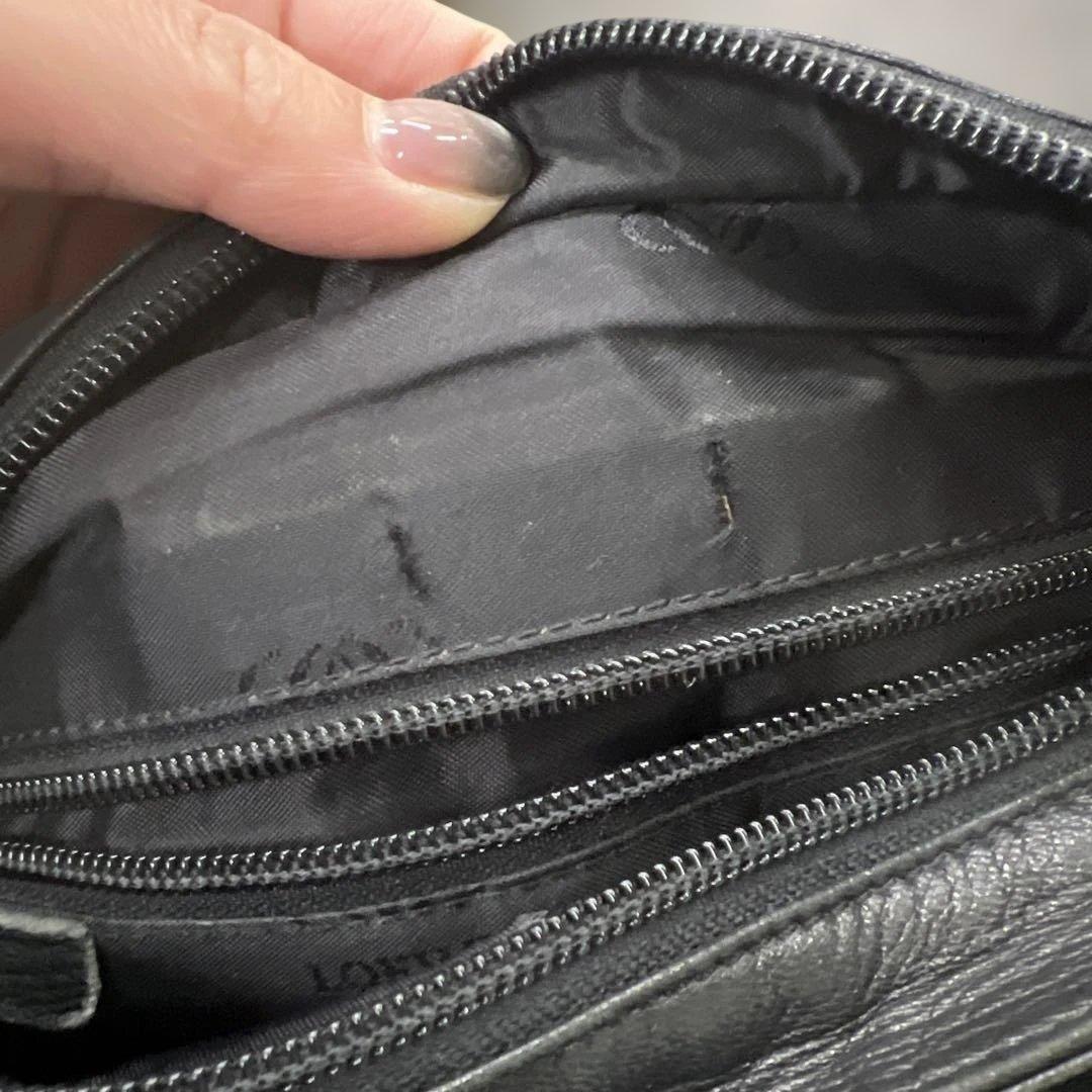 m*格様 16 ロエベ LOEWE ショルダーバッグ　アナグラムロゴ　ナッパレザ