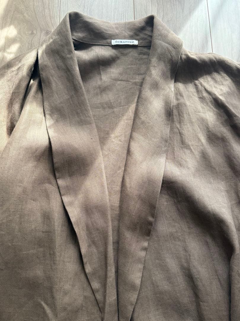 ÉCHAPPER(エシャペ)100%麻　ロングローブ、コート