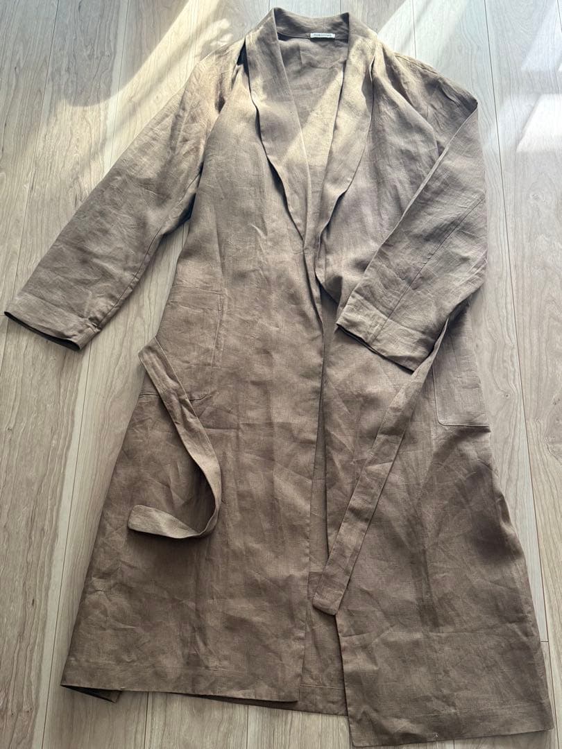 ÉCHAPPER(エシャペ)100%麻　ロングローブ、コート