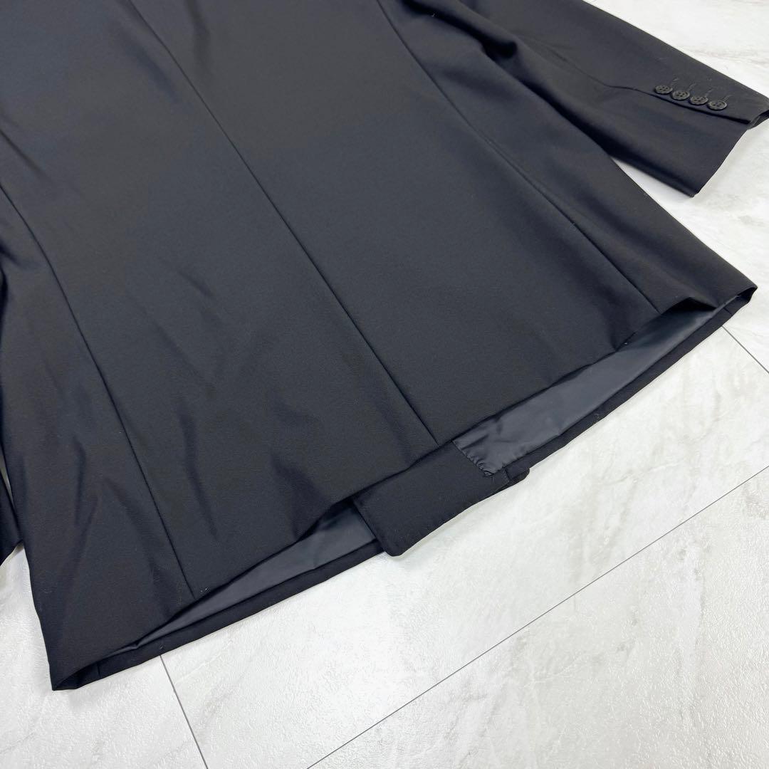 極美品 イヴサンローラン ウール ダブル スーツ 黒 4B M位 AB6