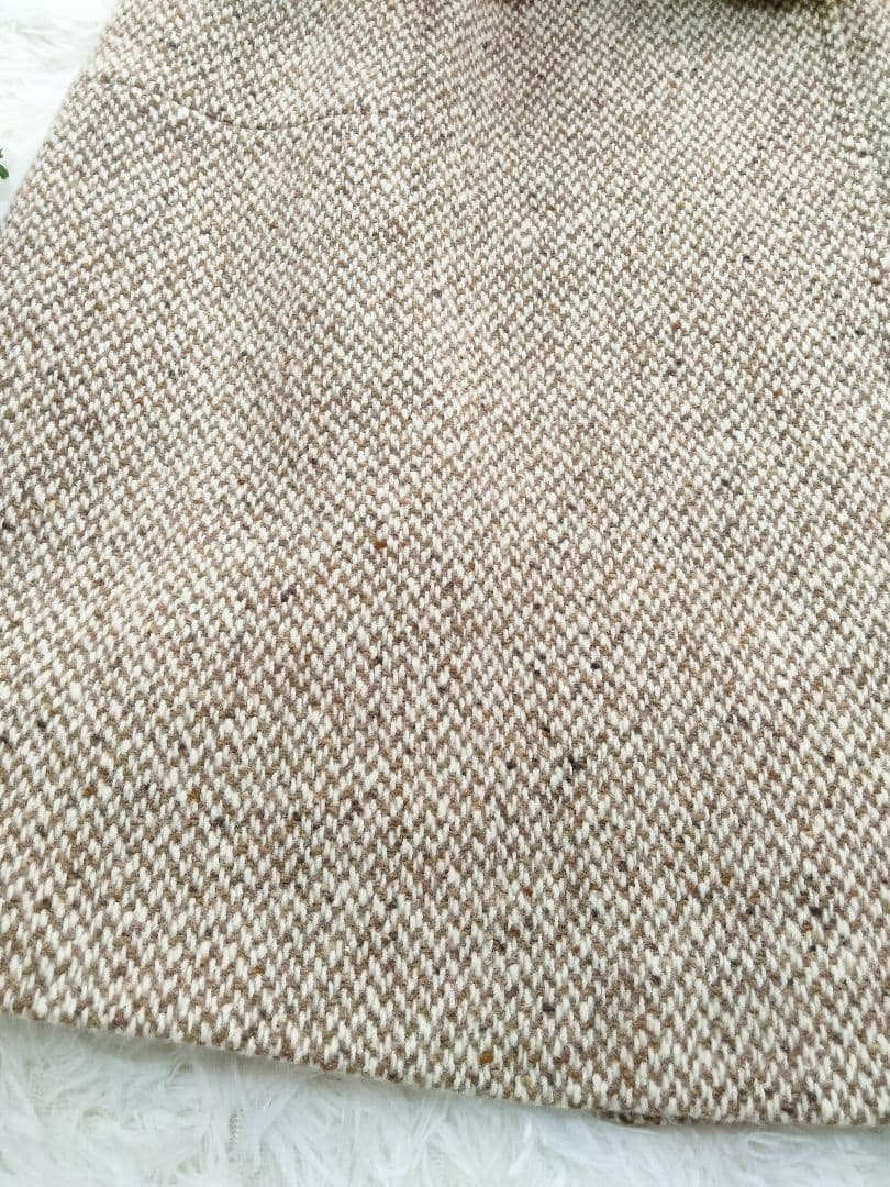 マックスマーラ　ロングコート　ツイード　ウール　ダブル