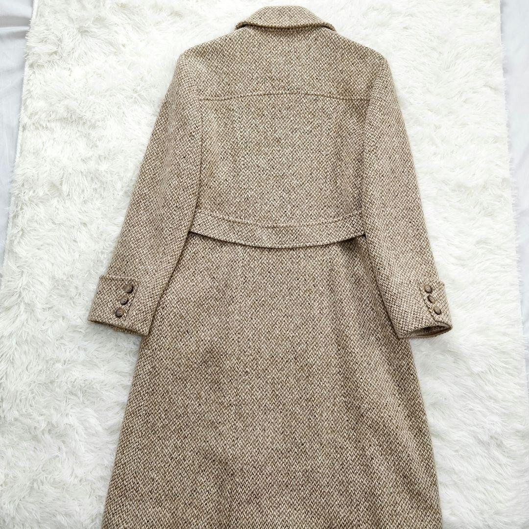マックスマーラ　ロングコート　ツイード　ウール　ダブル