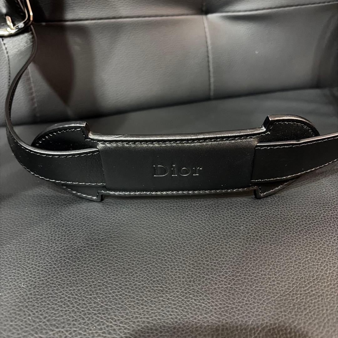 【美品】ディオール　ショルダーバッグ　トロッター　キャンバス　レザー　灰色　黒色