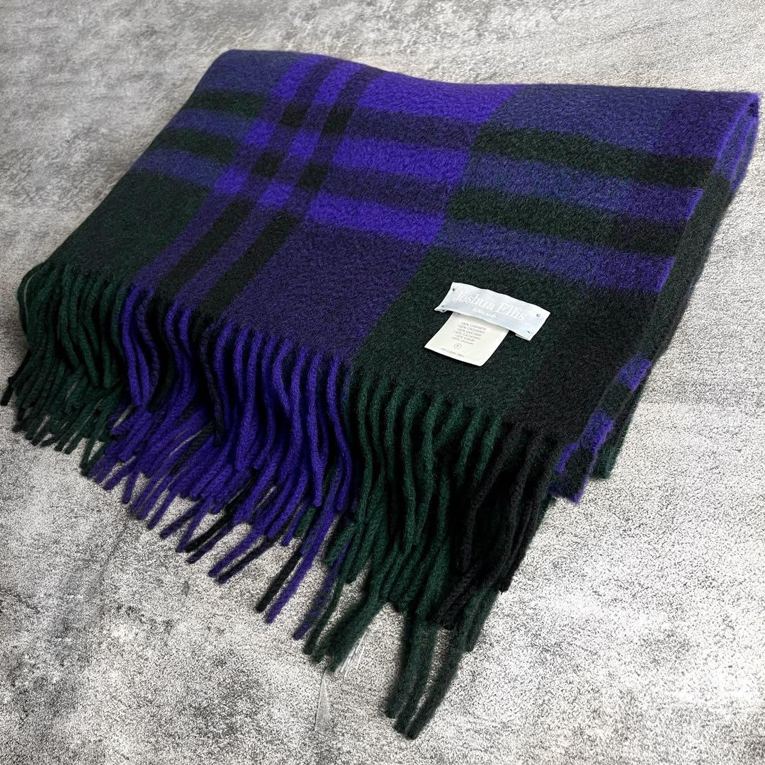 Joshua Ellis カシミヤ 大判 ストール ジョシュアエリス 英国製