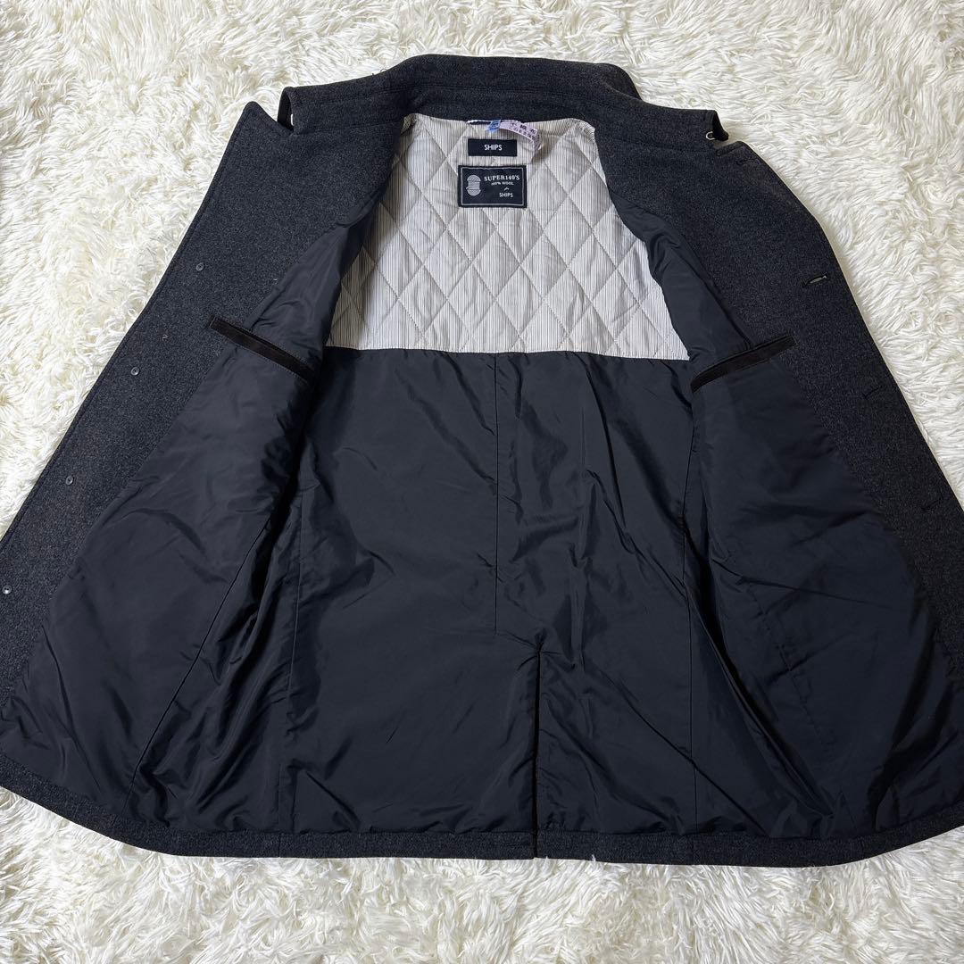 【美品】SHIPS SUPER140'S ウール メルトン キルティング M