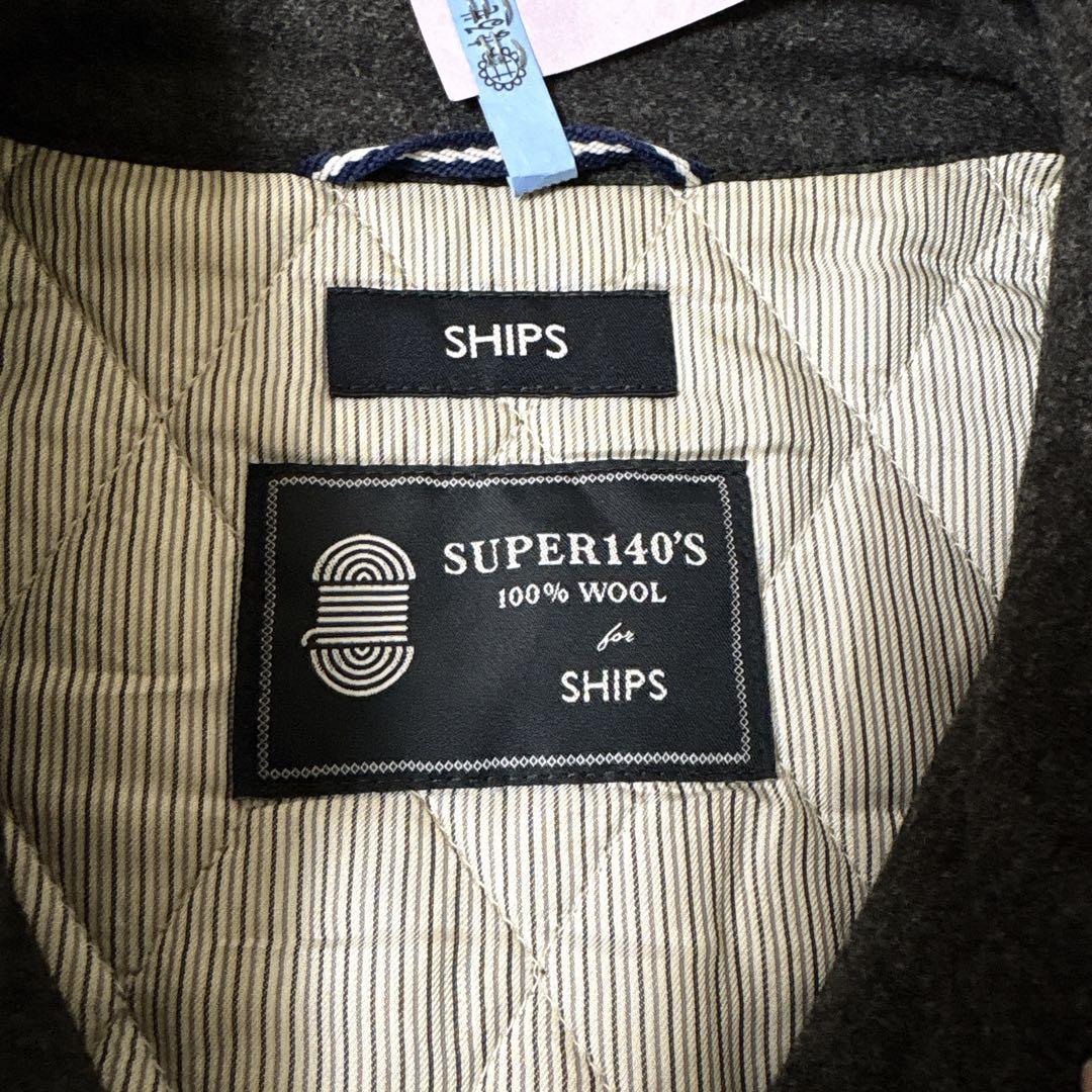 【美品】SHIPS SUPER140'S ウール メルトン キルティング M