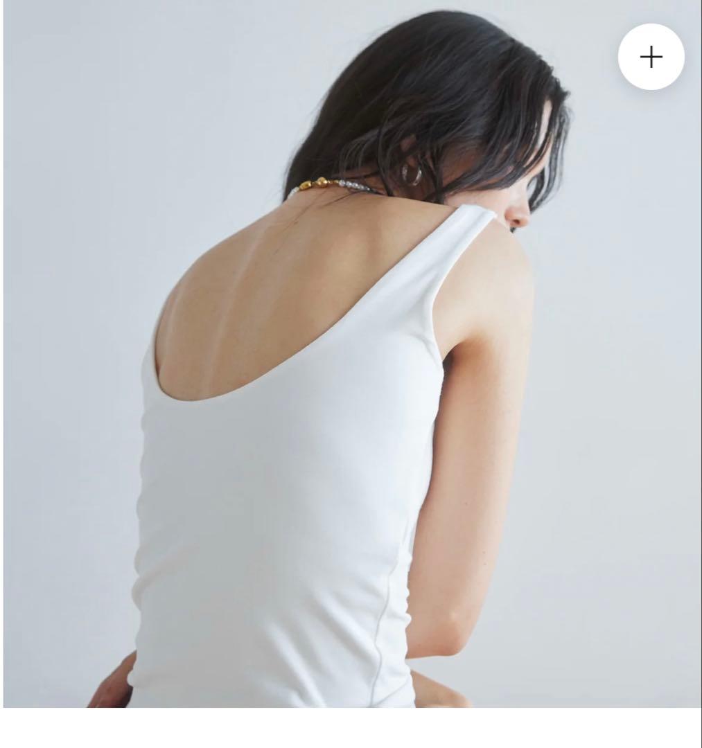 searoomlynnFitパッドマシュマロスクエアBRAタンク ホワイト