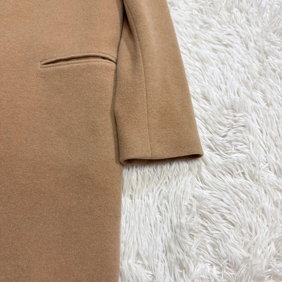 【美品】theory チェスターコート ベージュ カシミヤ100% S