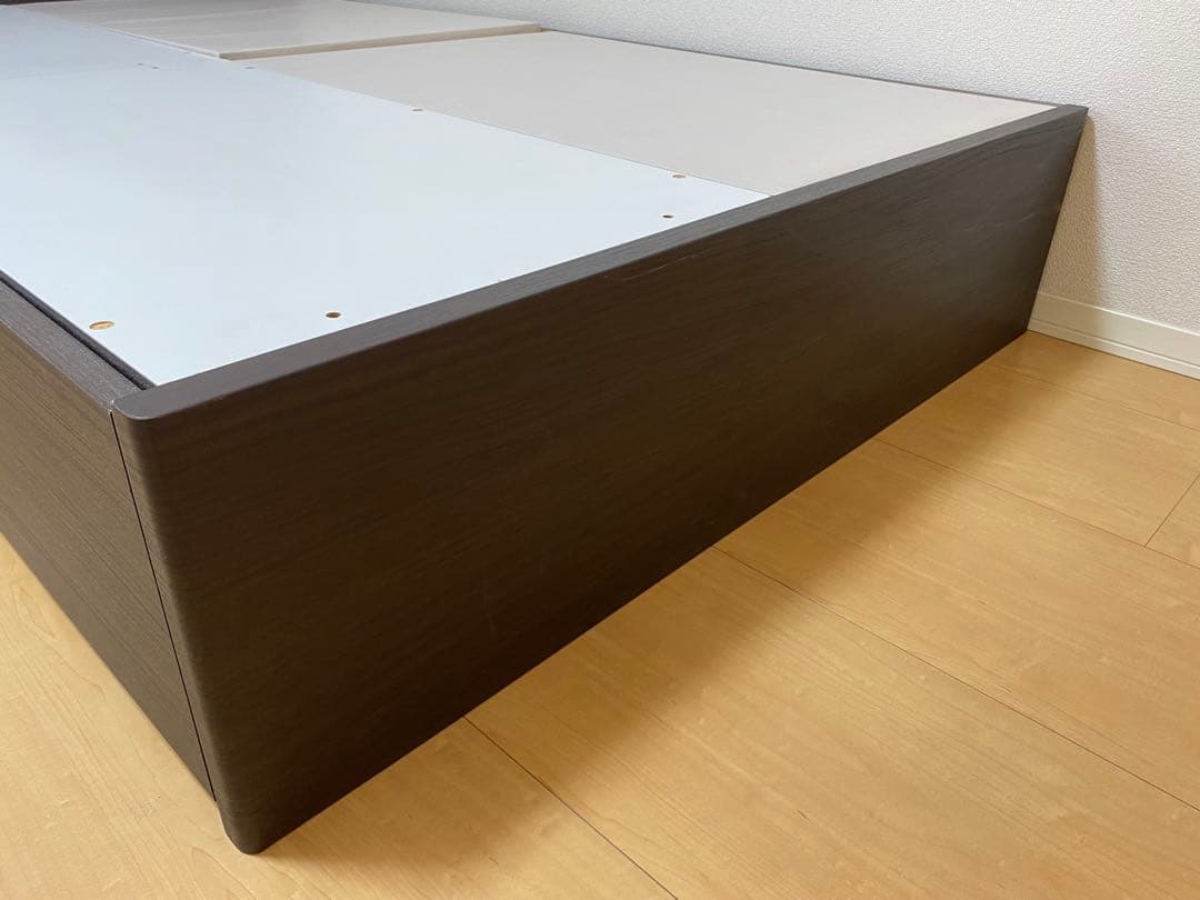 【良品】ニトリ セミダブルベッド ベッドフレーム ダークブラウン