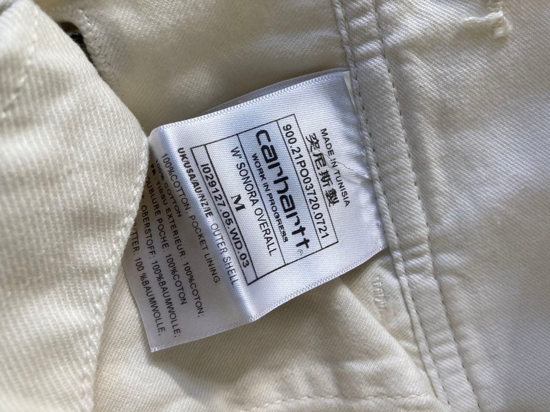 ☆えみりん☆【新品】Carhartt ホワイト オーバーオール Ⓜ️