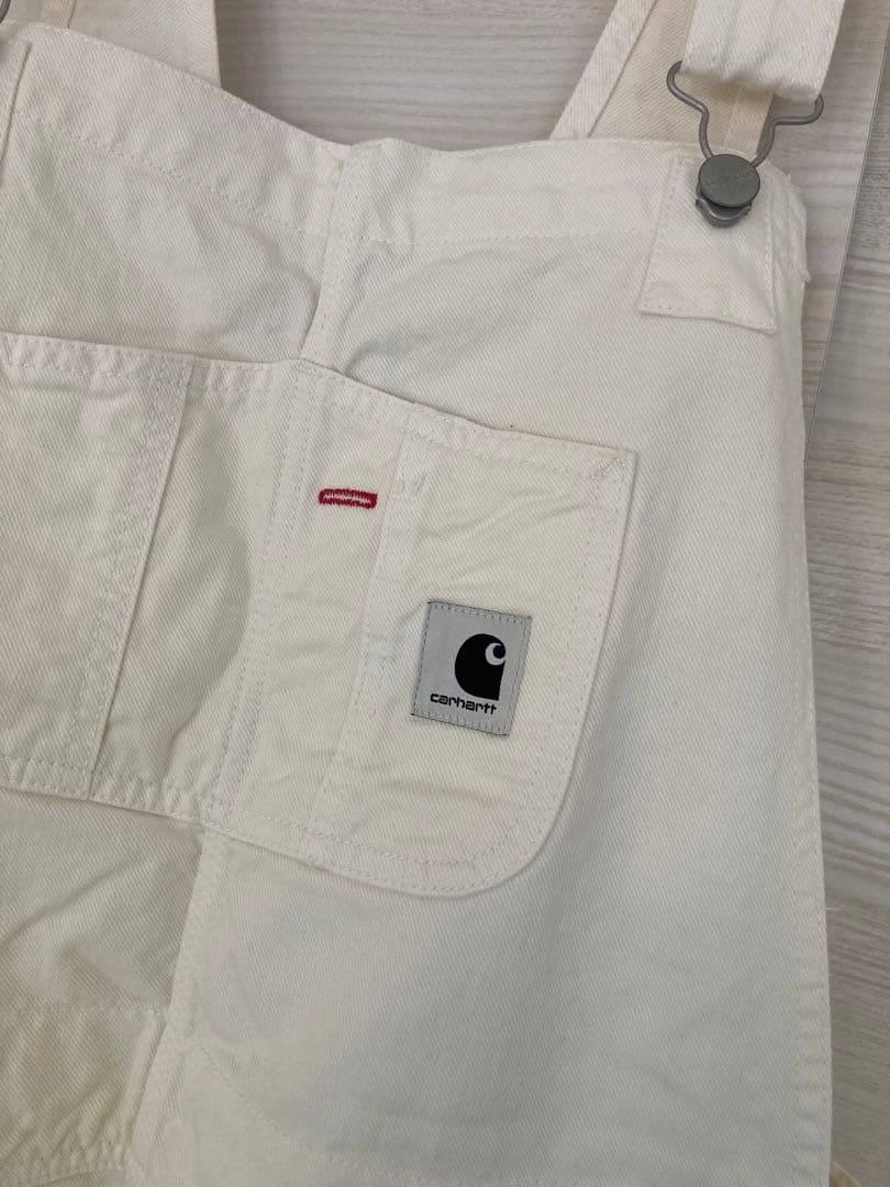 ☆えみりん☆【新品】Carhartt ホワイト オーバーオール Ⓜ️
