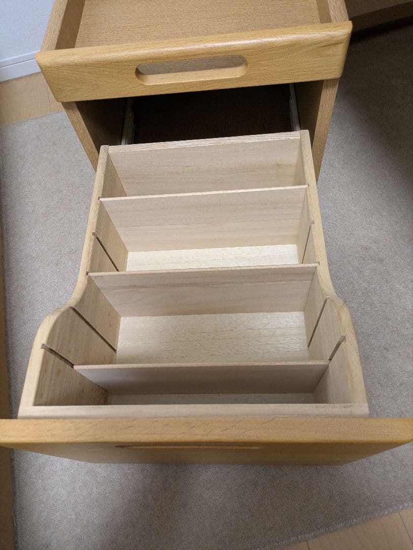 【浜本工芸 学習デスク3点セット】②袖ワゴン