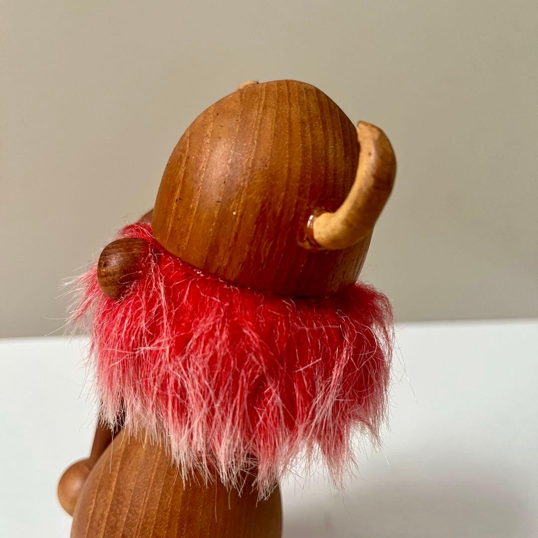 ノルウェー　ノギンス　木製　バイキング　人形置物