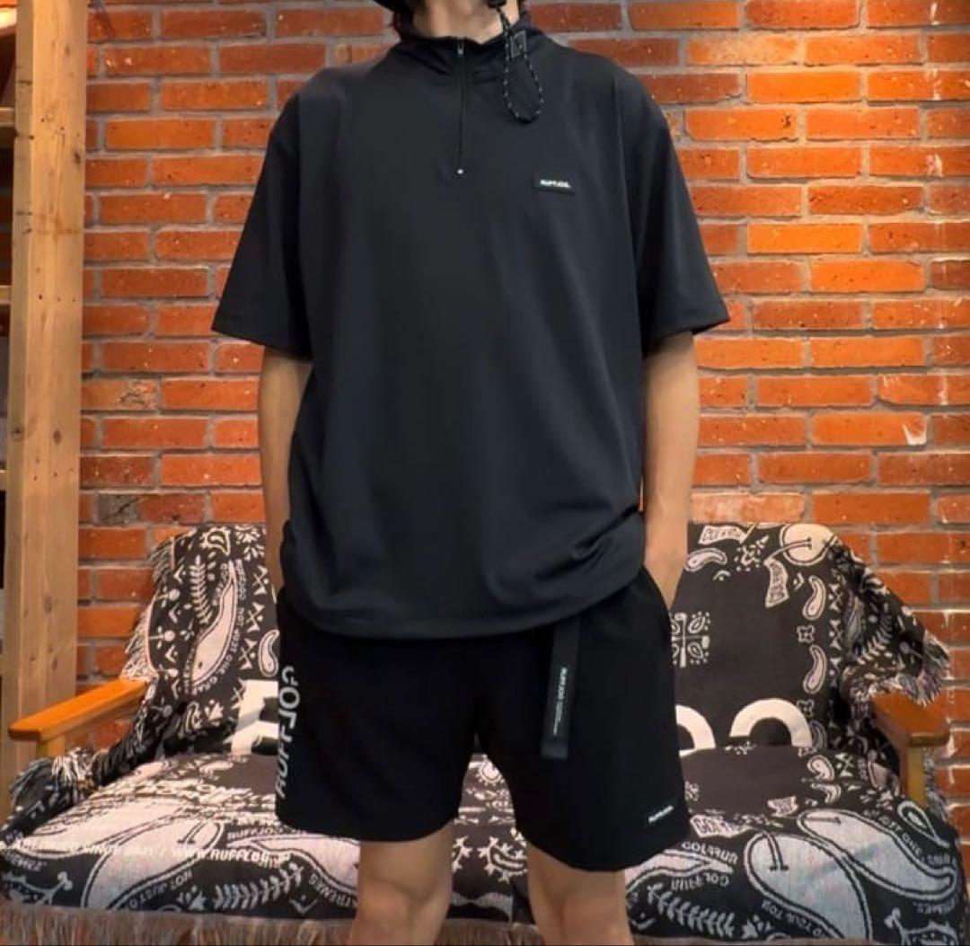 RUFFLOG HALF ZIP MOCK NECK SHIRT サイズXL