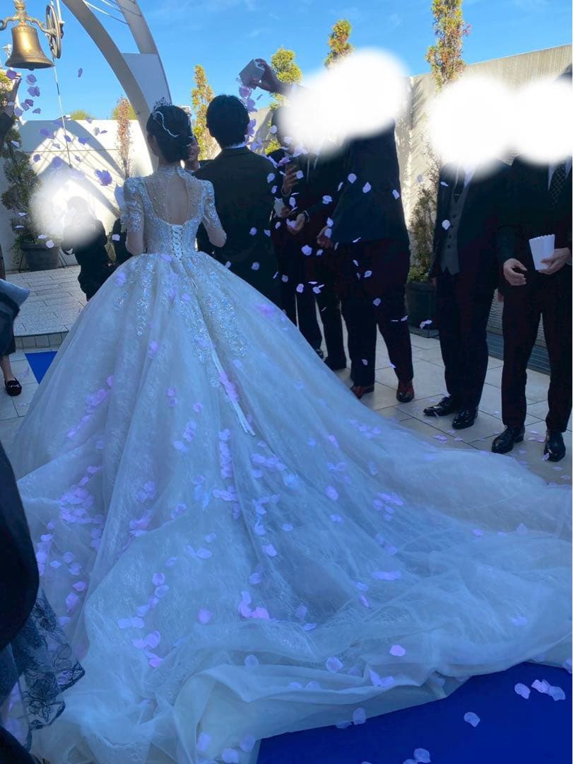ぷり　韓国ウェディングドレス プリンセス　レース