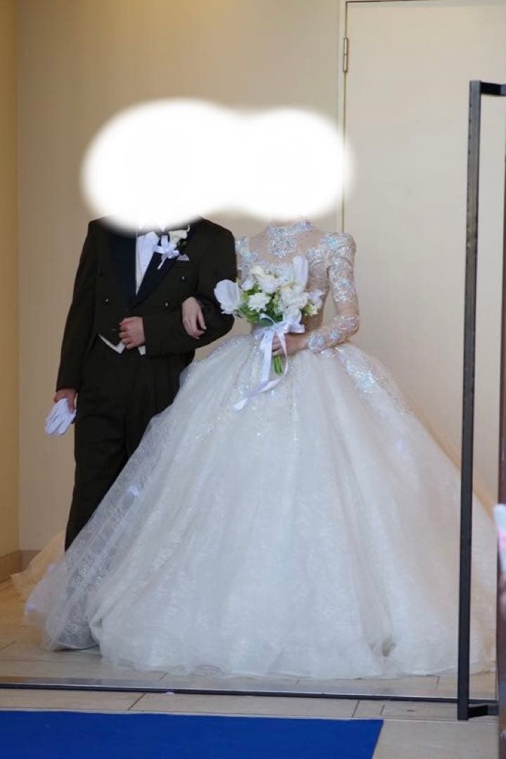 ぷり　韓国ウェディングドレス プリンセス　レース