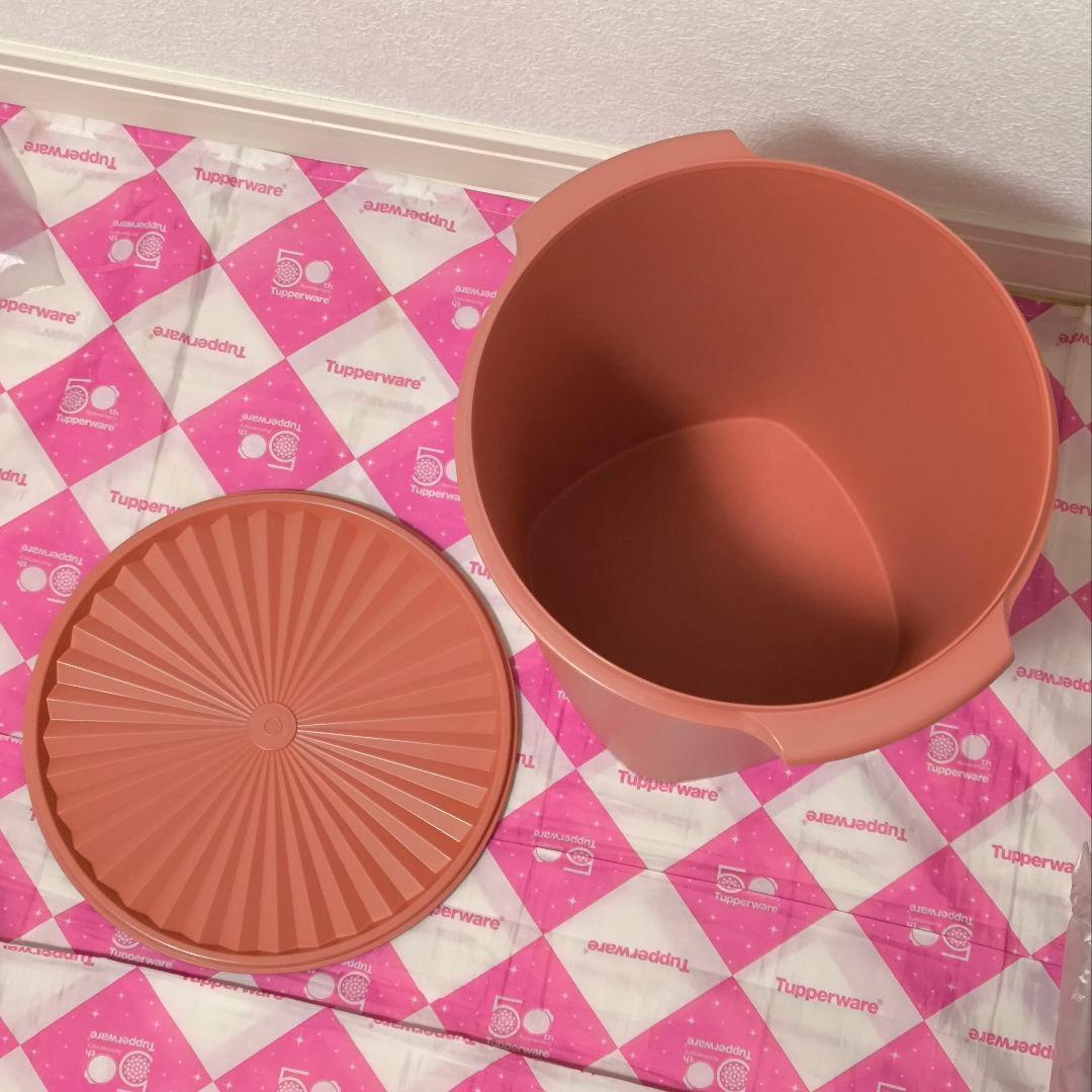 タッパーウェア マキシクイーンデコレーター サーモン色 Tupperware