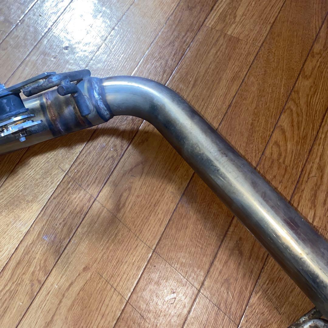 ワンオフマフラー　センター出しドルフィンテール　ダウンマフラー　L275 ミラ