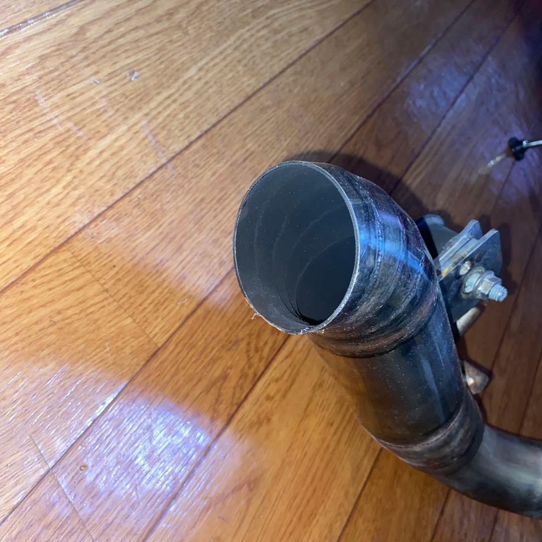 ワンオフマフラー　センター出しドルフィンテール　ダウンマフラー　L275 ミラ