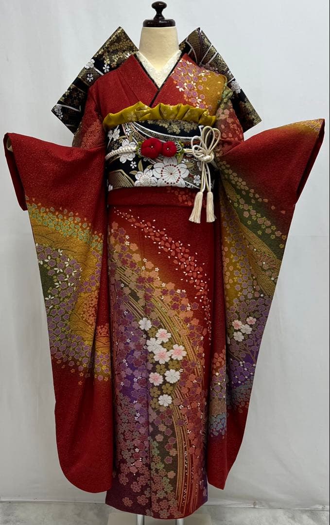 振り袖　フルセット　成人式　金彩加工　金通し　ガード加工　長襦袢付　朧　688