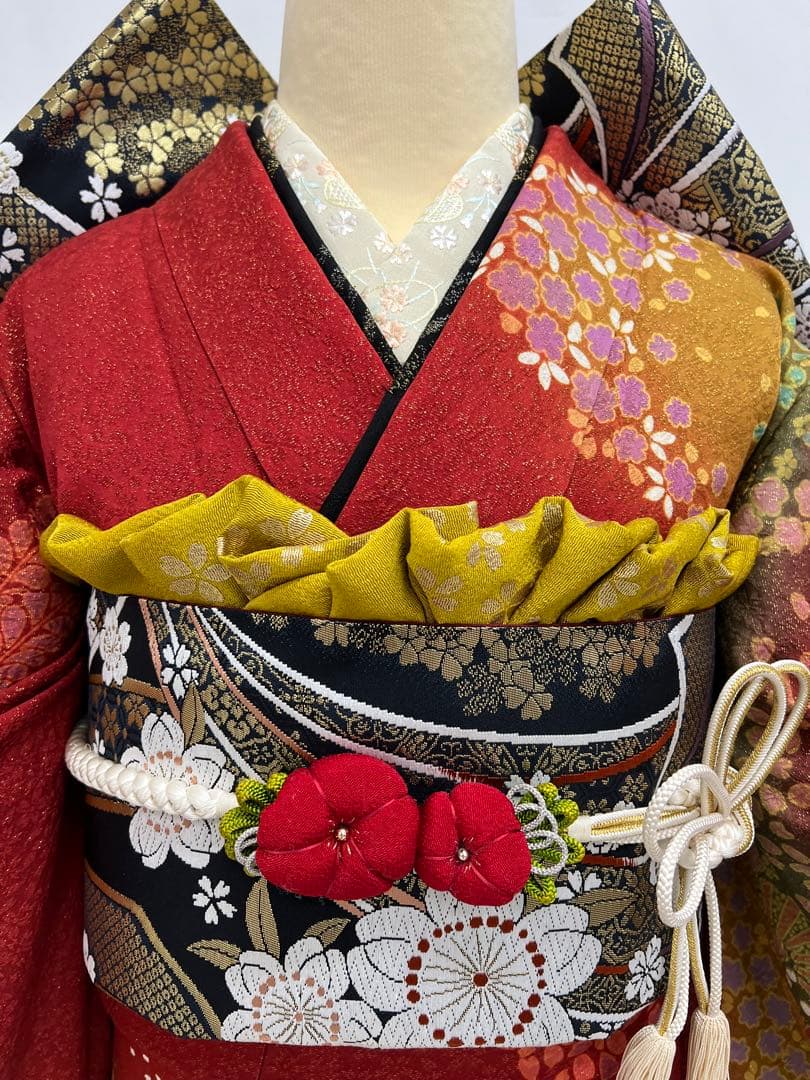 振り袖　フルセット　成人式　金彩加工　金通し　ガード加工　長襦袢付　朧　688