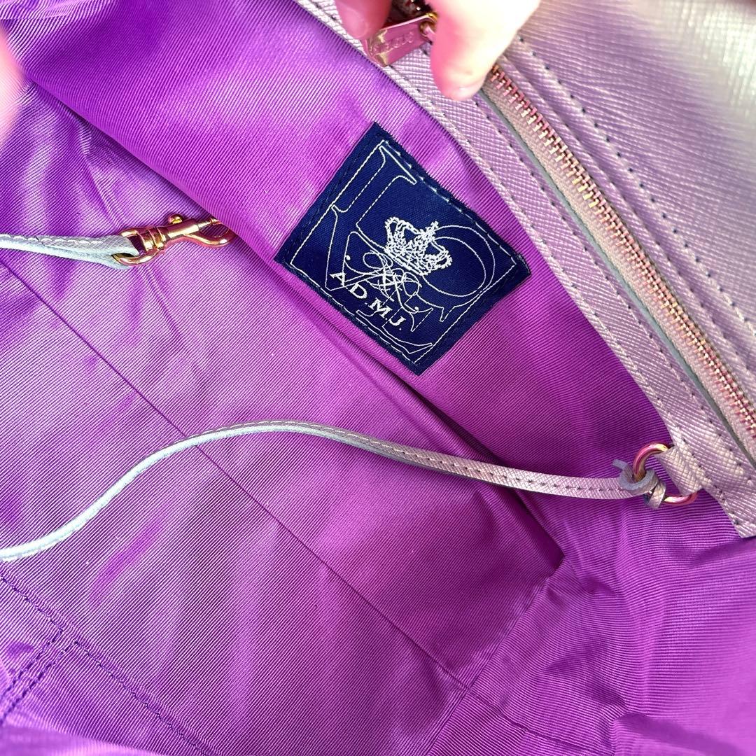 ADMJ スワロフスキー ステラ 星 ダノビオ ミニトートバッグ ブラック 黒