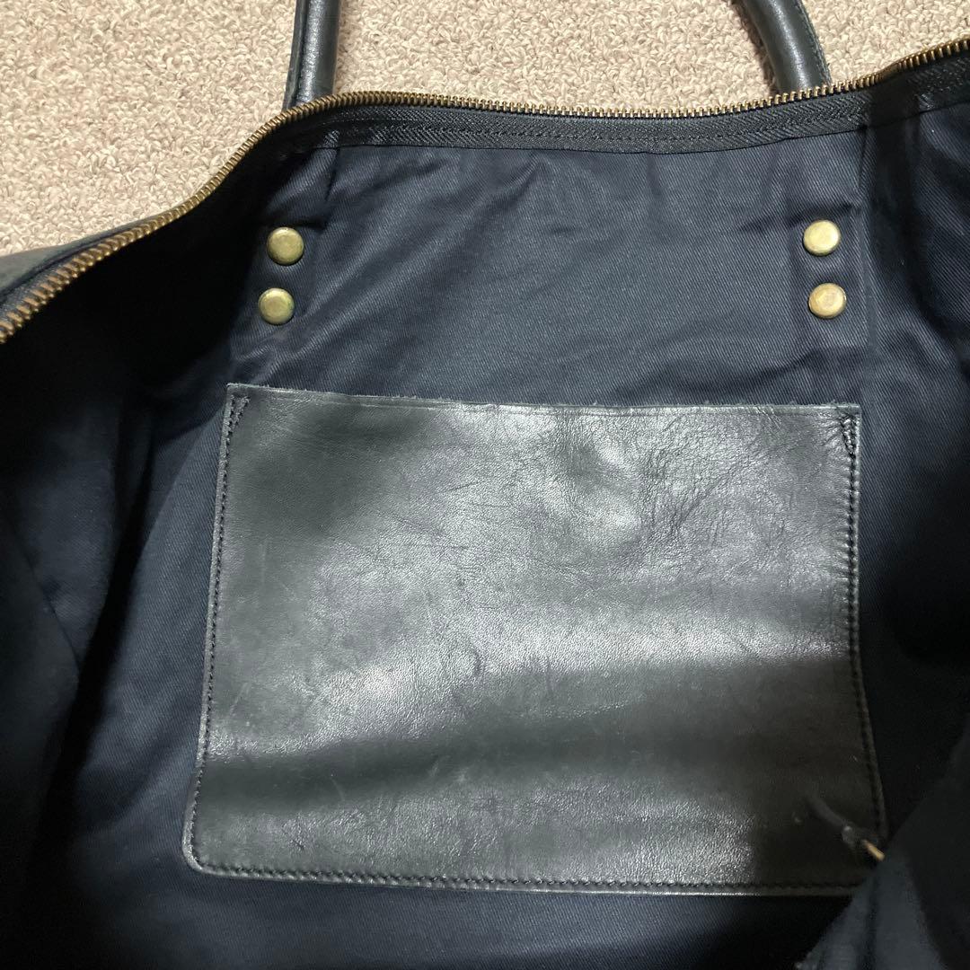 交渉可！ソメスサドル　大人メンズ ボストンバッグ　オールレザー大容量　ブラック