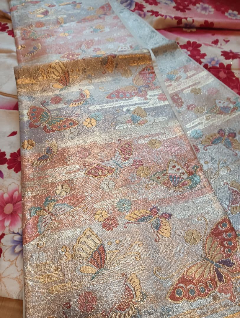 振袖フルセット　未着用　現代柄　深い赤　花づくし　極美品　丈165 裄67