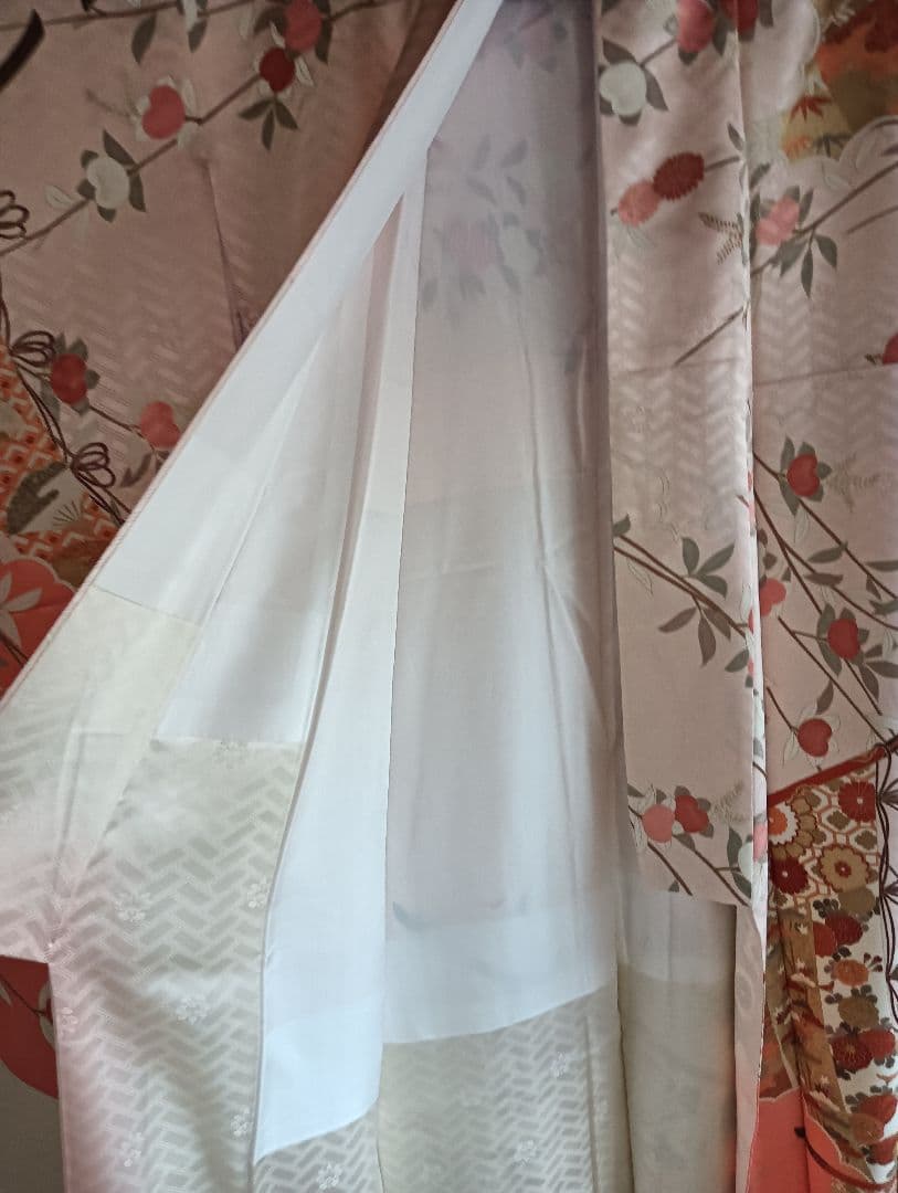 吾妻徳穂　振袖フルセット　美品　コーラル系　華やか　古典　丈158　裄66