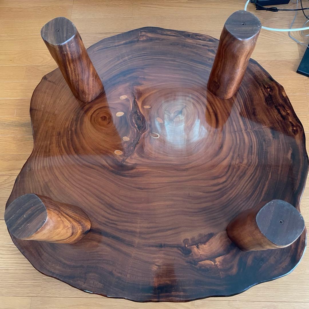 【ラケット倶楽部】一枚板　天然木材　ローテーブル