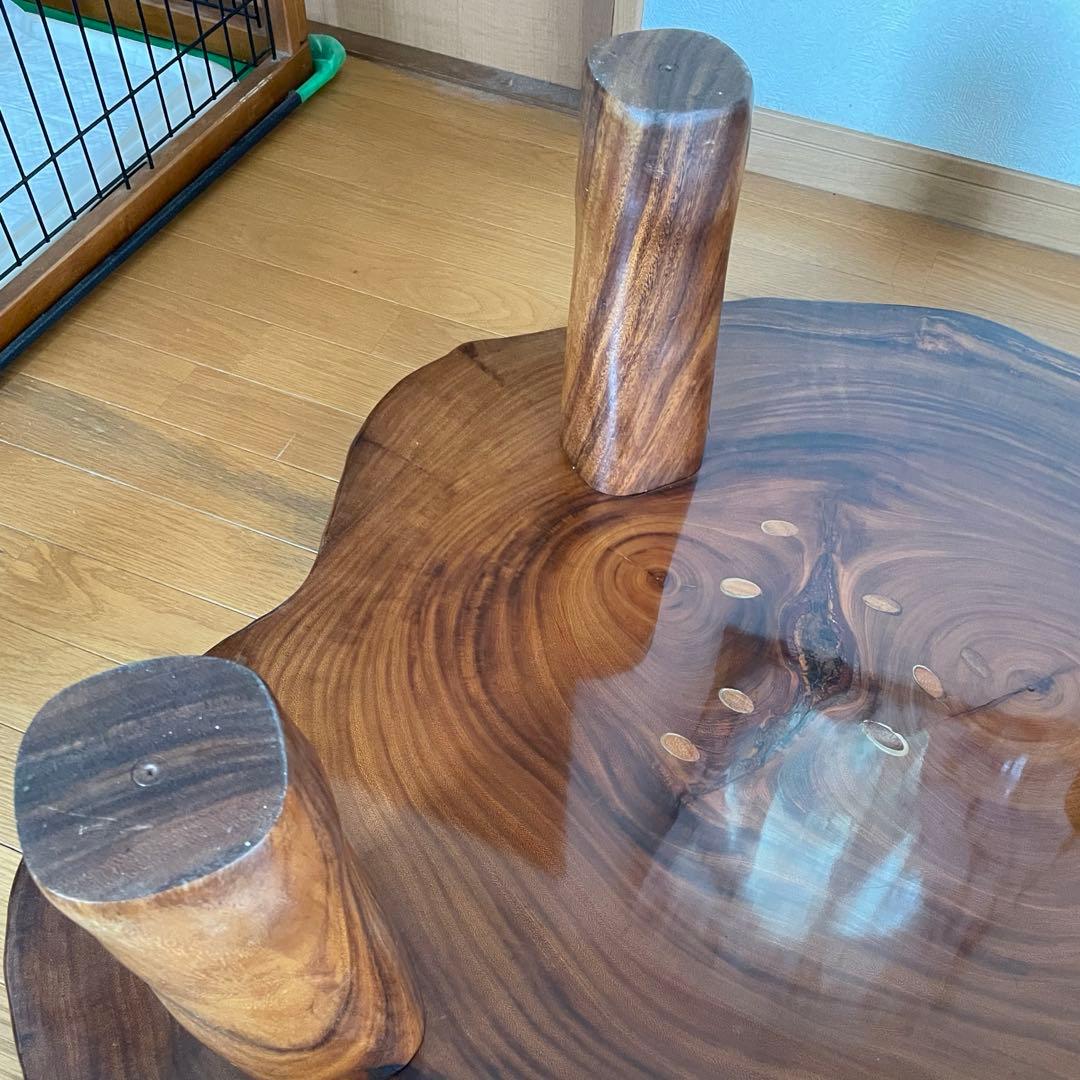 【ラケット倶楽部】一枚板　天然木材　ローテーブル