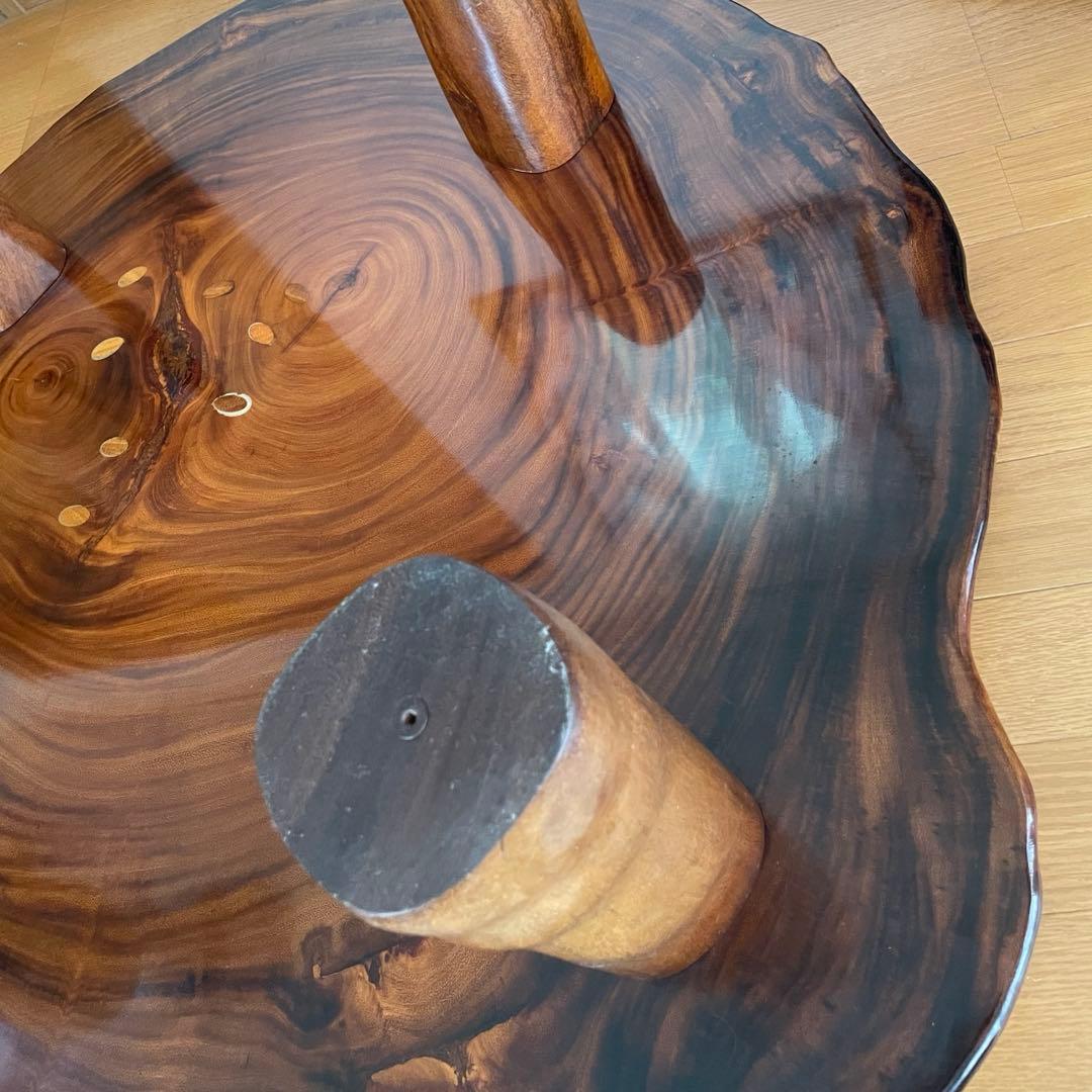 【ラケット倶楽部】一枚板　天然木材　ローテーブル