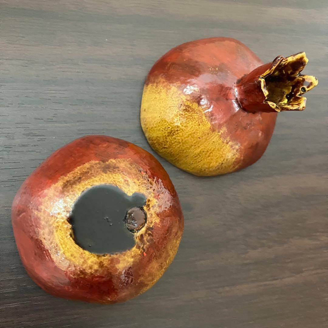 柘榴香合【茶道具/乾漆/金箔/ざくろ/骨董品/古美術/工芸品】