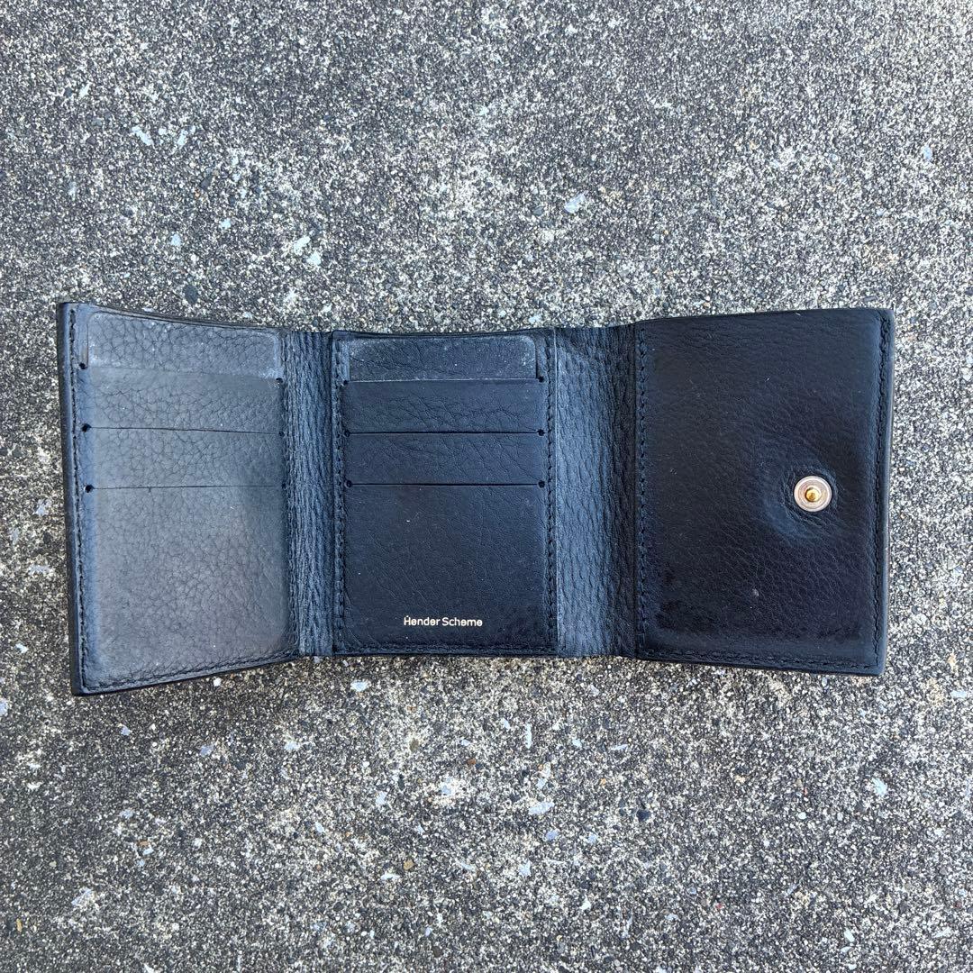 Hender scheme trifold wallet 三つ折り財布 黒
