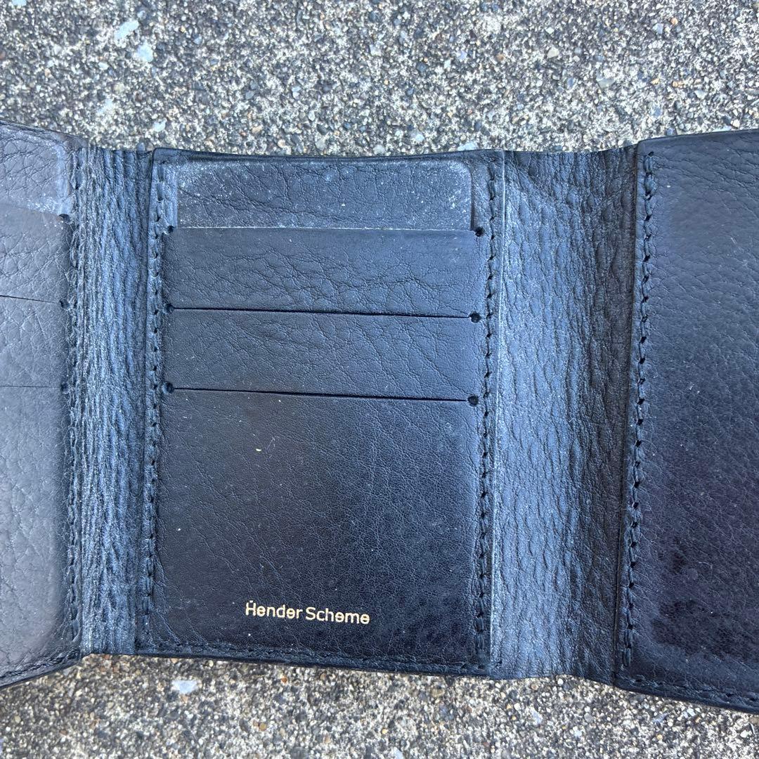 Hender scheme trifold wallet 三つ折り財布 黒