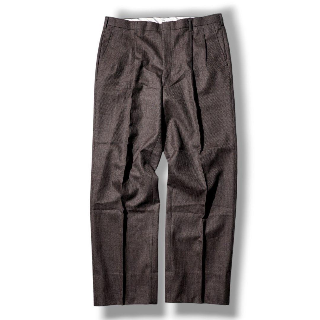 ヴィンテージ ダークブラウン カラー ダブル ウール セットアップ スーツ 茶色