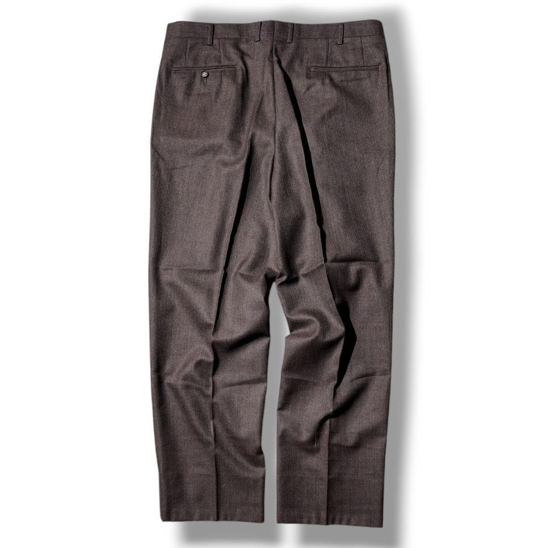 ヴィンテージ ダークブラウン カラー ダブル ウール セットアップ スーツ 茶色