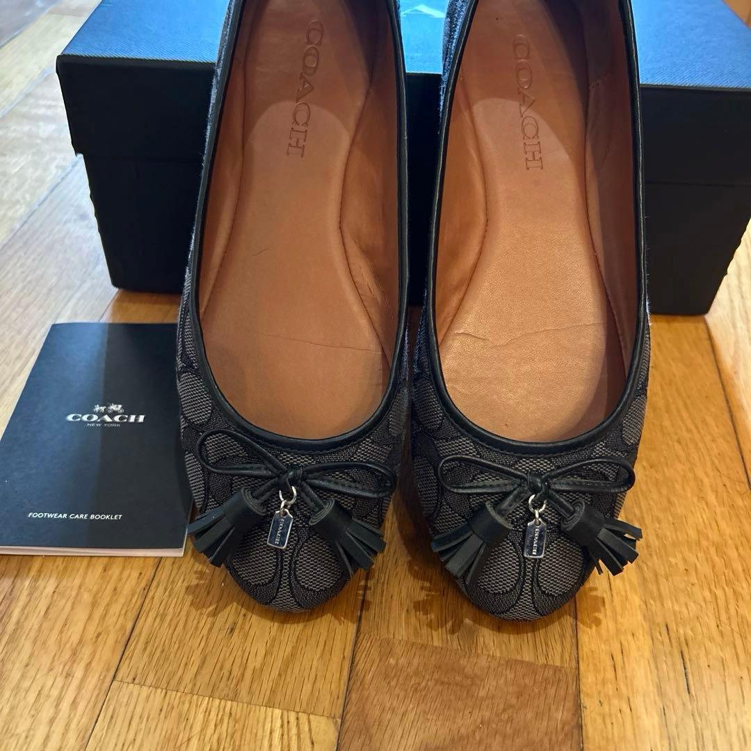 ゆりちんです。COACH フラットシューズ ブラック