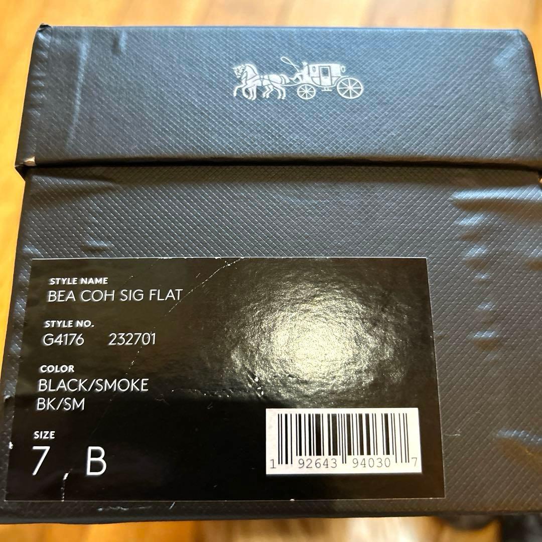 ゆりちんです。COACH フラットシューズ ブラック