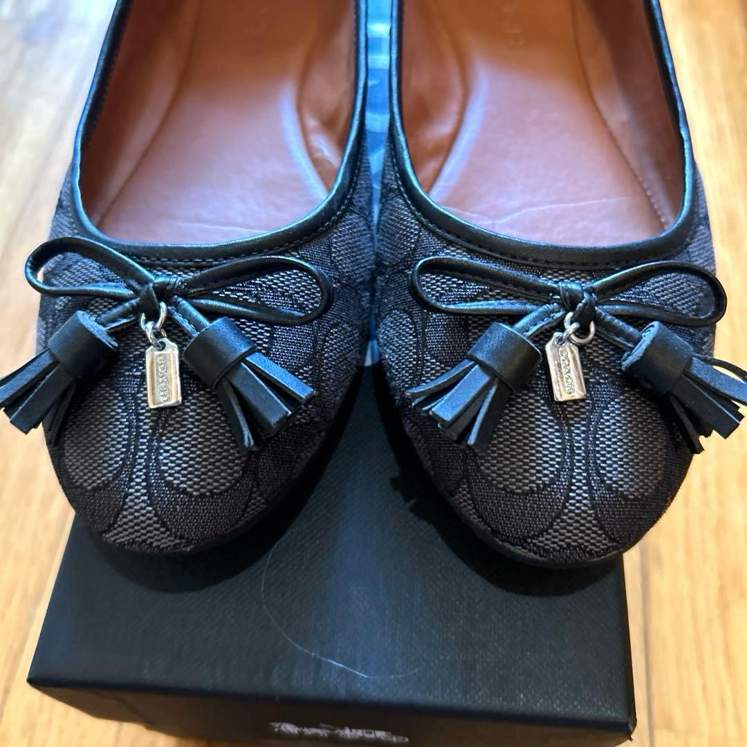 ゆりちんです。COACH フラットシューズ ブラック